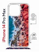 Чехол-накладка iPhone 14 Pro Max Kruche Magrope Print Морской берег