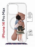Чехол-накладка Apple iPhone 14 Pro Max (625963) Kruche PRINT Девочка с мишкой