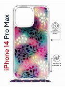 Чехол-накладка Apple iPhone 14 Pro Max (625963) Kruche PRINT Цветные листья