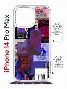 Чехол-накладка Apple iPhone 14 Pro Max (625963) Kruche PRINT Стикеры Киберпанк