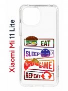 Чехол-накладка Xiaomi Mi 11 Lite (623777) Kruche PRINT Repeat