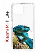 Чехол-накладка Xiaomi Mi 11 Lite (623777) Kruche PRINT Змея