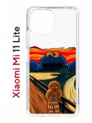 Чехол-накладка Xiaomi Mi 11 Lite/Mi 11 Lite 5G Kruche Print Cookie Scream