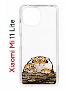 Чехол-накладка Xiaomi Mi 11 Lite (623777) Kruche PRINT тигр первый снег