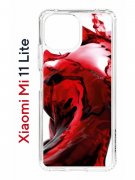 Чехол-накладка Xiaomi Mi 11 Lite (623777) Kruche PRINT Вино