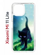 Чехол-накладка Xiaomi Mi 11 Lite (623777) Kruche PRINT Черный кот