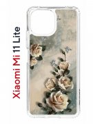 Чехол-накладка Xiaomi Mi 11 Lite/Mi 11 Lite 5G Kruche Print Белые розы
