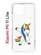 Чехол-накладка Xiaomi Mi 11 Lite (623777) Kruche PRINT Единорожка