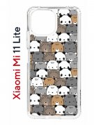 Чехол-накладка Xiaomi Mi 11 Lite/Mi 11 Lite 5G Kruche Print Медвежата