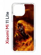 Чехол-накладка Xiaomi Mi 11 Lite (623777) Kruche PRINT Конь огонь