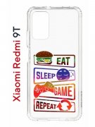 Чехол-накладка Xiaomi Redmi 9T (625951) Kruche PRINT Repeat