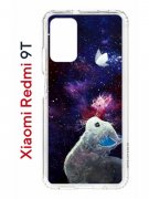 Чехол-накладка Xiaomi Redmi 9T Kruche Print Мотылёк