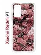 Чехол-накладка Xiaomi Redmi 9T (625951) Kruche PRINT цветы