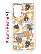 Чехол-накладка Xiaomi Redmi 9T Kruche Print Котики
