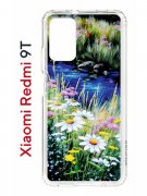 Чехол-накладка Xiaomi Redmi 9T (625951) Kruche PRINT Ромашки у ручья