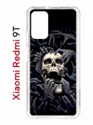 Чехол-накладка Xiaomi Redmi 9T (625951) Kruche PRINT Skull Hands