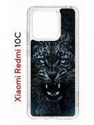 Чехол-накладка Xiaomi Redmi 10C (623779) Kruche PRINT Дикий леопард
