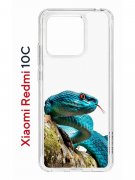 Чехол-накладка Xiaomi Redmi 10C (623779) Kruche PRINT Змея