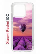 Чехол-накладка Xiaomi Redmi 10C (623779) Kruche PRINT Лавандовый рай