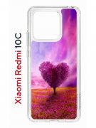 Чехол-накладка Xiaomi Redmi 10C (623779) Kruche PRINT Pink heart