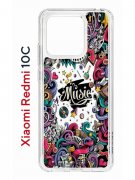 Чехол-накладка Xiaomi Redmi 10C (623779) Kruche PRINT Music