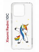 Чехол-накладка Xiaomi Redmi 10C (623779) Kruche PRINT Единорожка