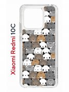Чехол-накладка Xiaomi Redmi 10C (623779) Kruche PRINT Медвежата