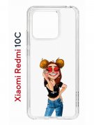 Чехол-накладка Xiaomi Redmi 10C (623779) Kruche PRINT Smiling