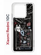 Чехол-накладка Xiaomi Redmi 10C Kruche Print Кот Питер