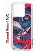 Чехол-накладка Xiaomi Redmi 10C (623779) Kruche PRINT Японская змея