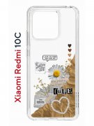 Чехол-накладка Xiaomi Redmi 10C (623779) Kruche PRINT Крафтовые наклейки