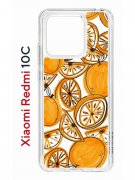 Чехол-накладка Xiaomi Redmi 10C (623779) Kruche PRINT Апельсины
