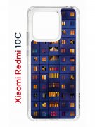 Чехол-накладка Xiaomi Redmi 10C (623779) Kruche PRINT Ночные окна