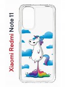 Чехол-накладка Xiaomi Redmi Note 11  (623778) Kruche PRINT Flying Unicorn