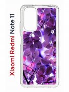 Чехол-накладка Xiaomi Redmi Note 11  (623778) Kruche PRINT Purple leaves
