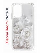 Чехол-накладка Xiaomi Redmi Note 11/Note 11S Kruche Print White roses