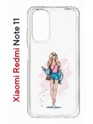 Чехол-накладка Xiaomi Redmi Note 11  (623778) Kruche PRINT Fashion Girl