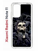 Чехол-накладка Xiaomi Redmi Note 11  (623778) Kruche PRINT Skull Hands