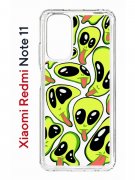 Чехол-накладка Xiaomi Redmi Note 11/Note 11S Kruche Print Инопланетянин