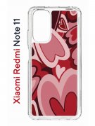 Чехол-накладка Xiaomi Redmi Note 11  (623778) Kruche PRINT Сердечки