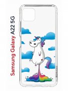 Чехол-накладка Samsung Galaxy A22s 5G (625952) Kruche PRINT Flying Unicorn