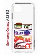 Чехол-накладка Samsung Galaxy A22s 5G (625952) Kruche PRINT Repeat