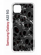 Чехол-накладка Samsung Galaxy A22s 5G (625952) Kruche PRINT Skull gray