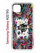 Чехол-накладка Samsung Galaxy A22s 5G Kruche Print Music
