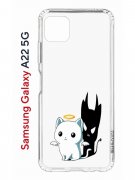 Чехол-накладка Samsung Galaxy A22s 5G (625952) Kruche PRINT Angel Demon