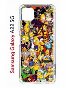 Чехол-накладка Samsung Galaxy A22s 5G Kruche Print Симпсоны