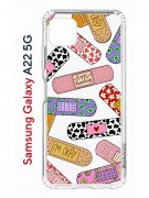 Чехол-накладка Samsung Galaxy A22s 5G (625952) Kruche PRINT Милые пластыри
