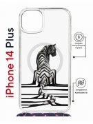 Чехол-накладка Apple iPhone 14 Plus (625962) Kruche PRINT Tiger
