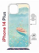 Чехол-накладка iPhone 14 Plus Kruche Magrope Print озеро цветов