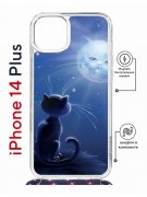Чехол-накладка Apple iPhone 14 Plus (625962) Kruche PRINT Лунный кот